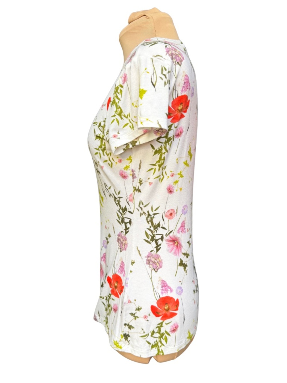 Size 2 (US Size 6) - Ted Baker London - Hedgerow White Floral Fitted Tee - VCG - Picture 5 of 7